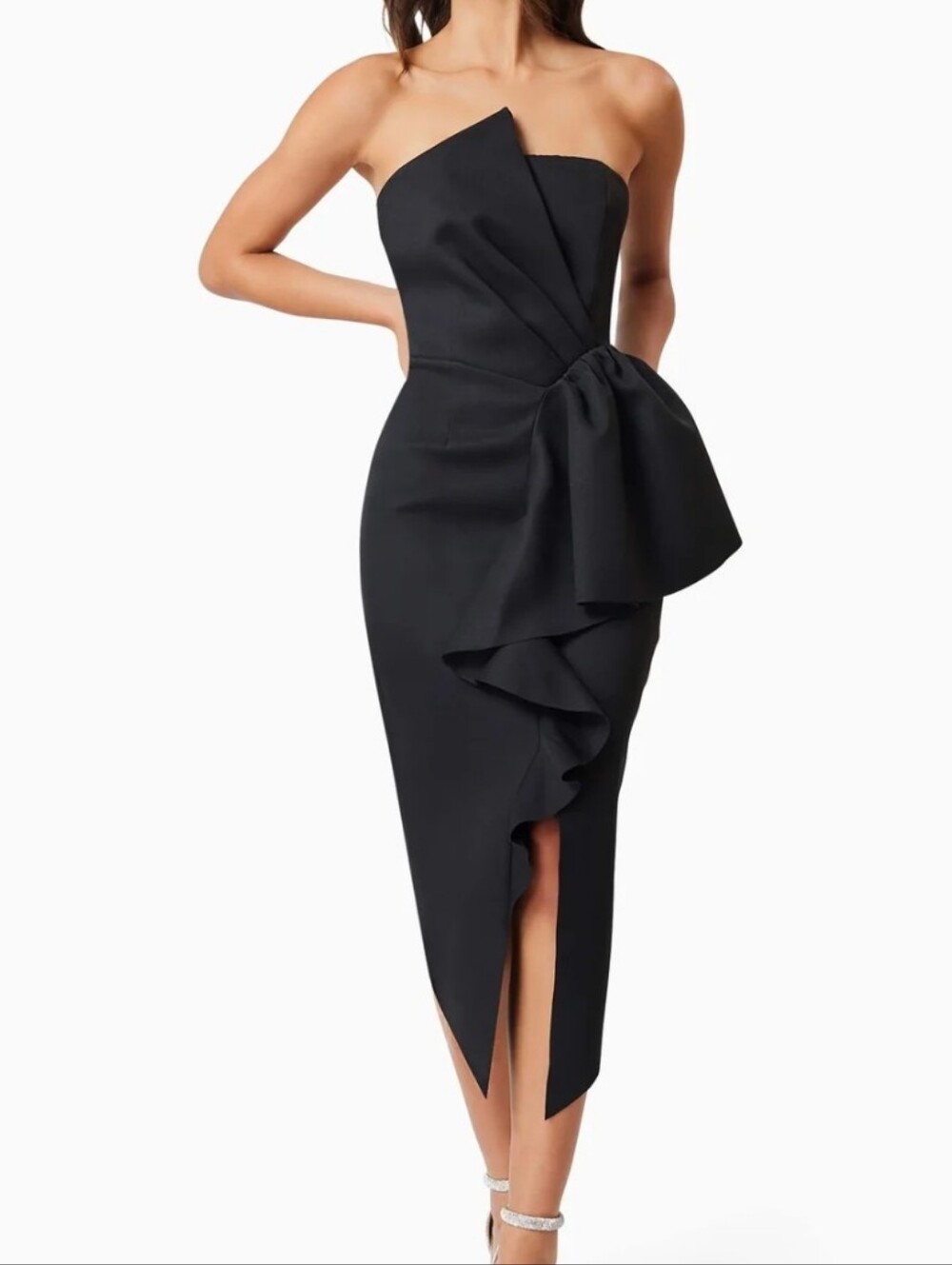 NWT Elliatt Reception Dress Black Strapless Size Large (Medium) Party Event